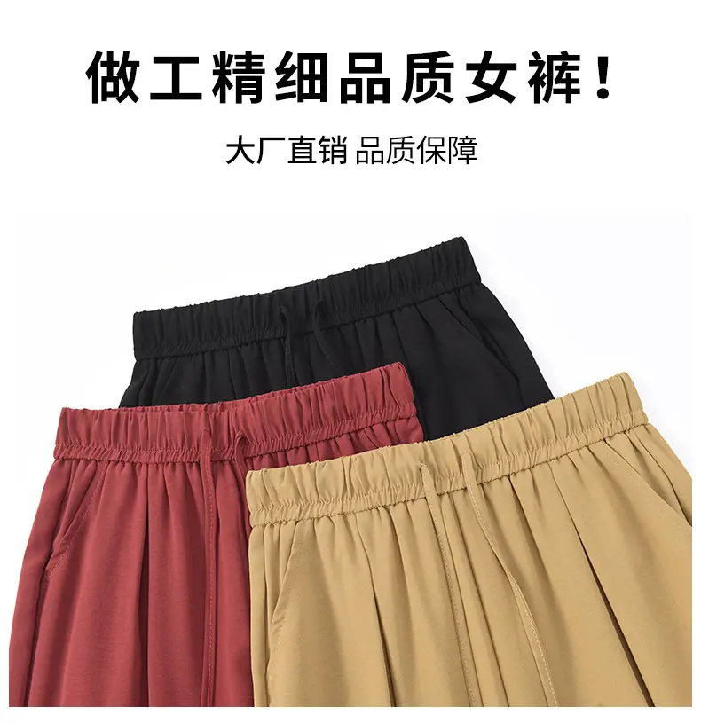 Women Wide Leg Pants Summer Cotton Linen High Waist — feature 15