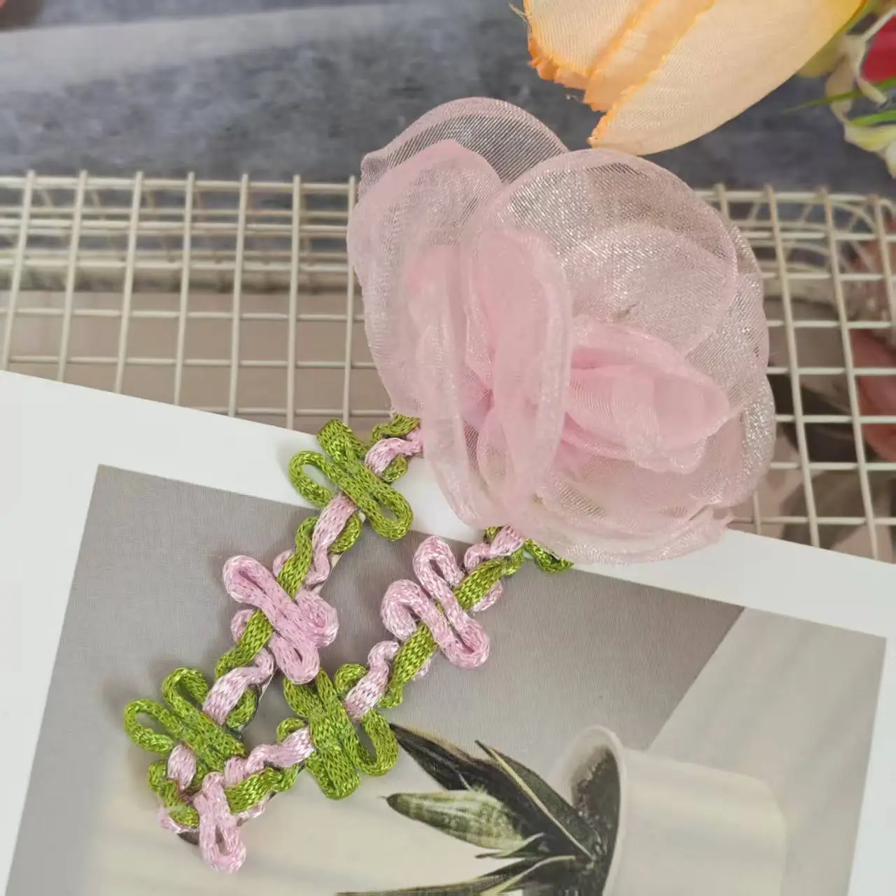 New Chinese Embroidered Flower Headband Women's Cotton Linen Wide Brim Hoop - Image 9