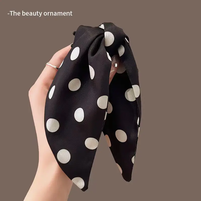 New Chinese Embroidered Flower Headband Women's Cotton Linen Wide Brim Hoop - Image 8