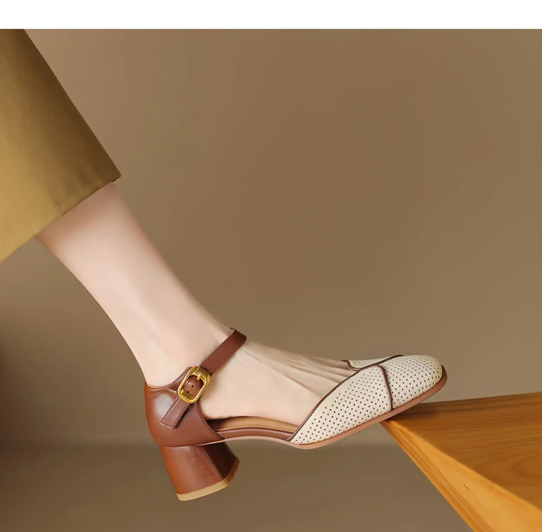 Women's Minimalist Hollow Heel Sandals with Ankle Strap 2024 — feature 3