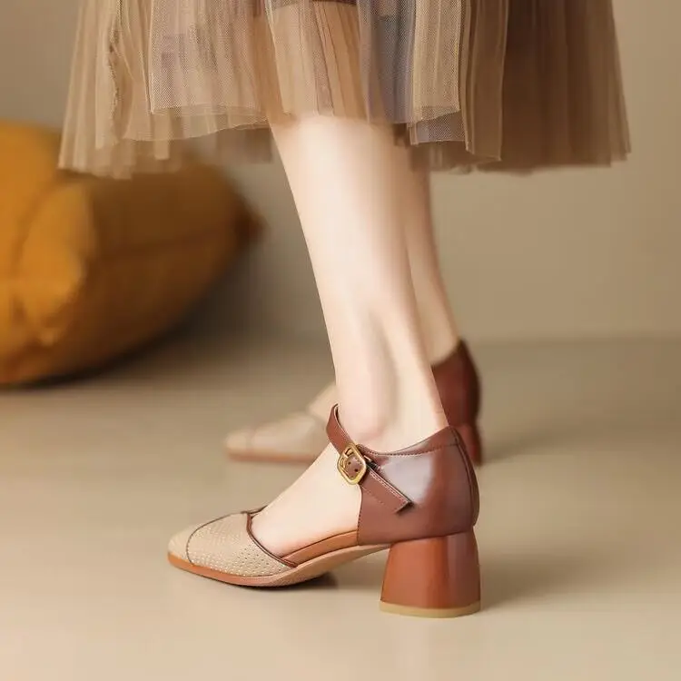 Women's Minimalist Hollow Heel Sandals with Ankle Strap 2024 — feature 6