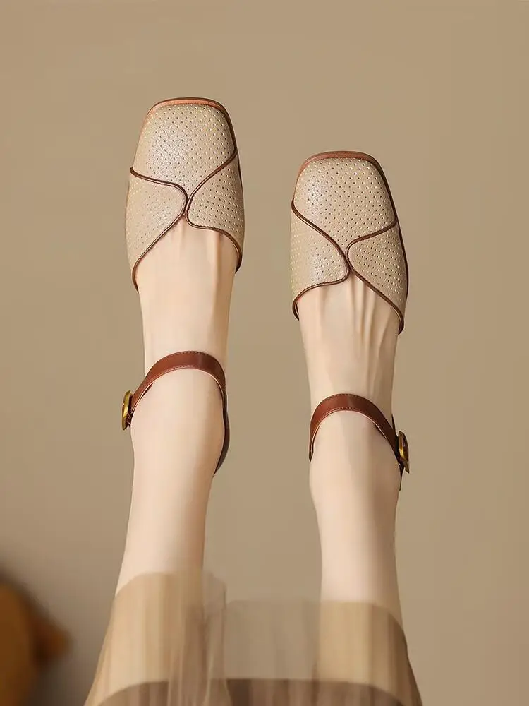 Women's Minimalist Hollow Heel Sandals with Ankle Strap 2024 — feature 7