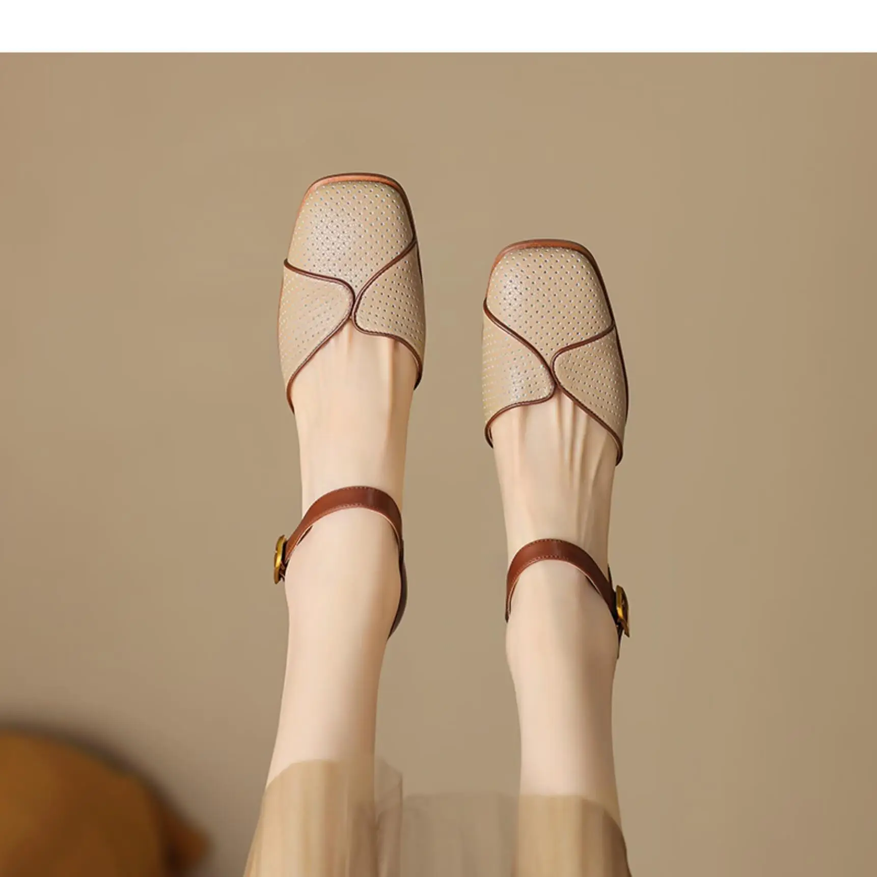 Women's Minimalist Hollow Heel Sandals with Ankle Strap 2024 — feature 9