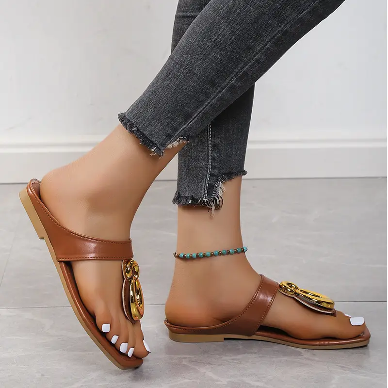 Women Square Toe Metal Clip Sandals 2024 — feature 13