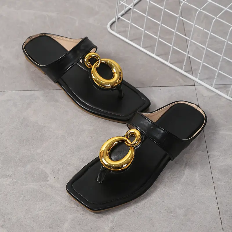 Women Square Toe Metal Clip Sandals 2024 — feature 23