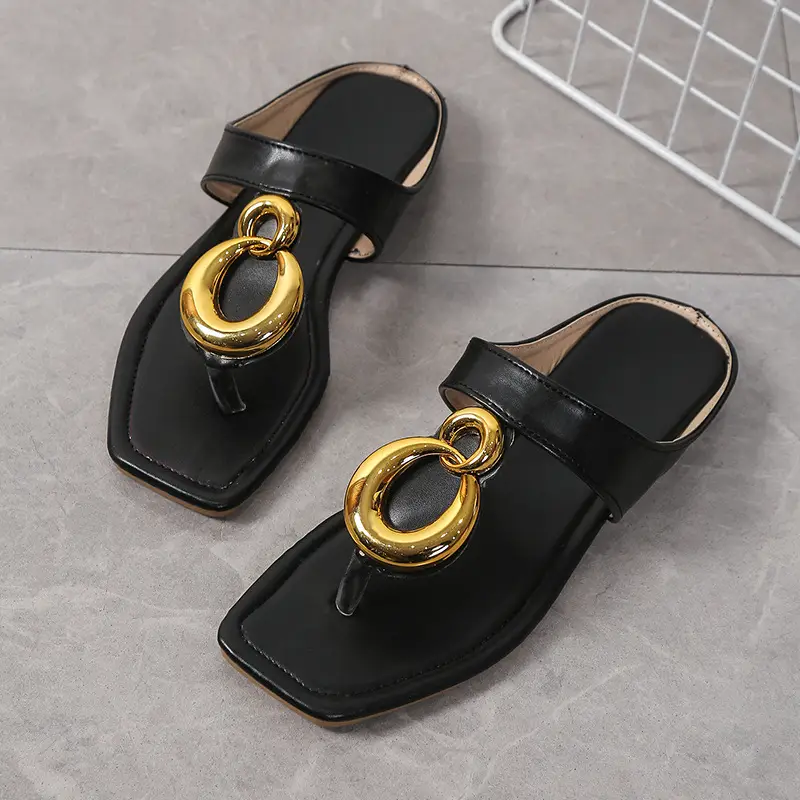 Women Square Toe Metal Clip Sandals 2024 — feature 24
