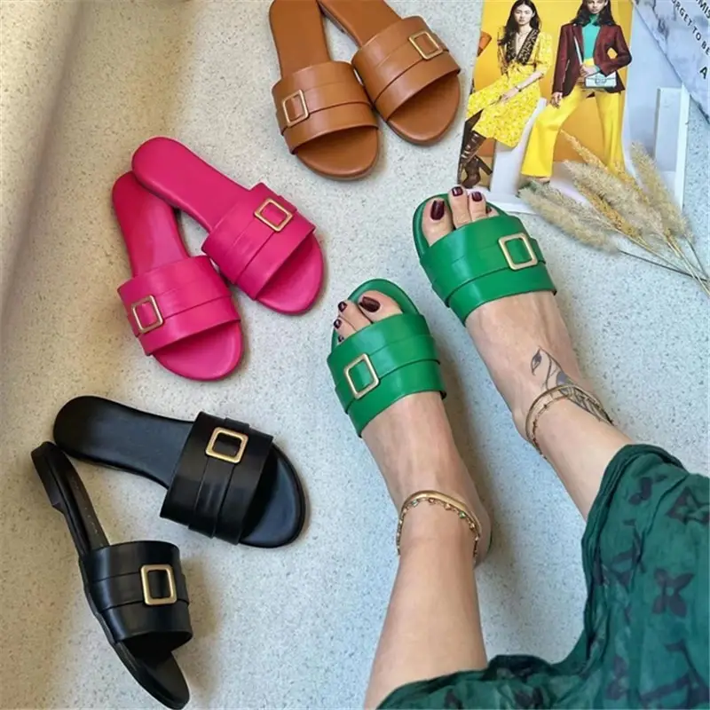 Women Square Toe Metal Clip Sandals 2024 — feature 7