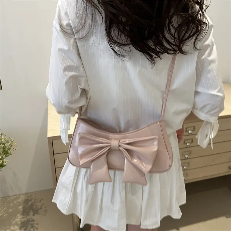 White Bow Shoulder Bag for Women 2024 - Image 8