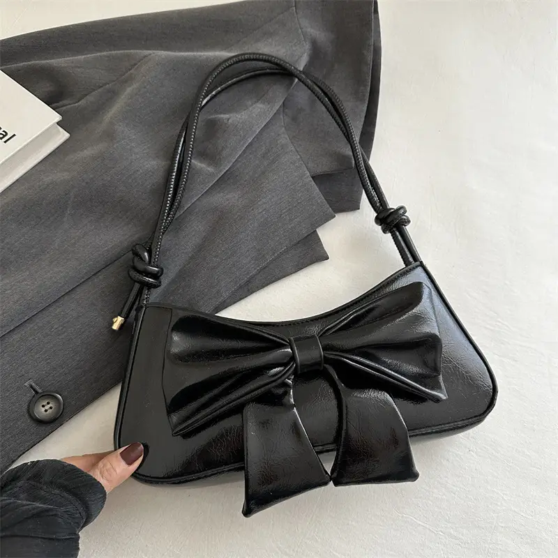 White Bow Shoulder Bag for Women 2024 - Image 2