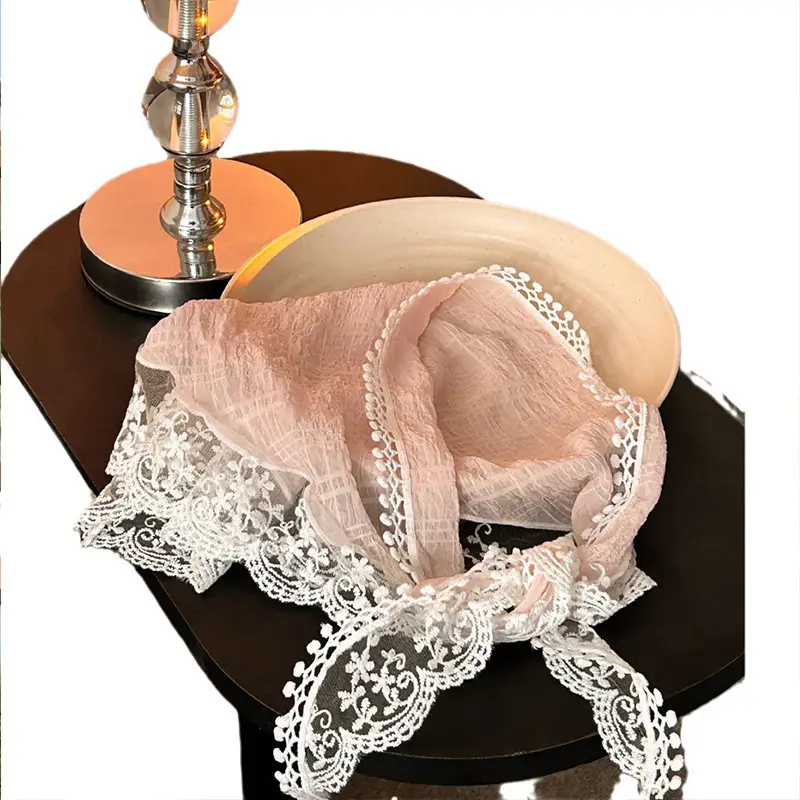 Women's Pastoral Lace Headscarf with Triangle Tying - Image 22