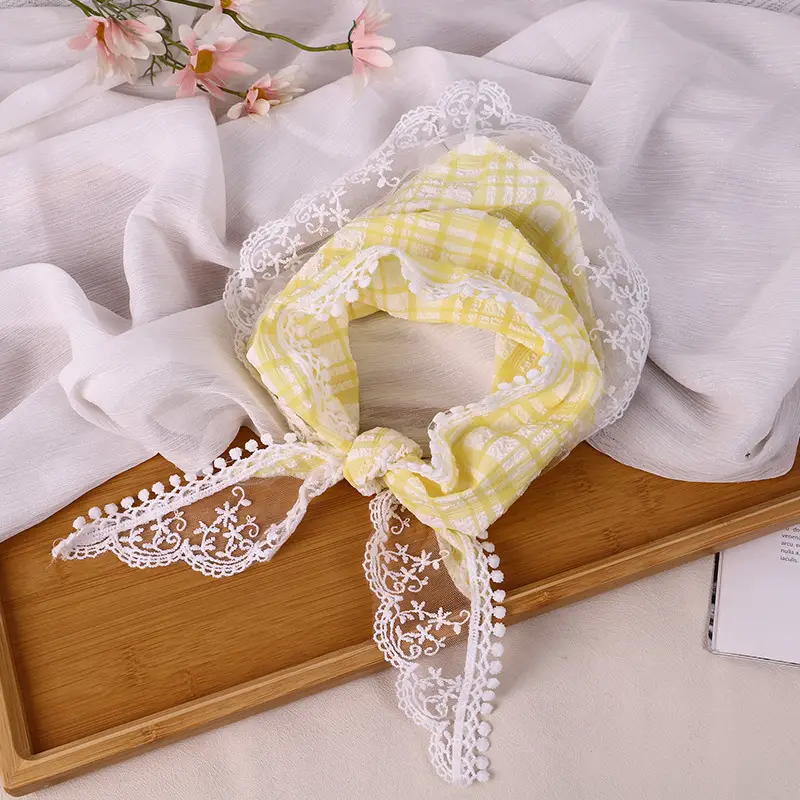 Women's Pastoral Lace Headscarf with Triangle Tying — feature 15
