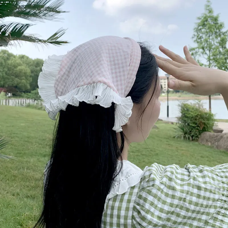Teeth Pink-Plaid Headband