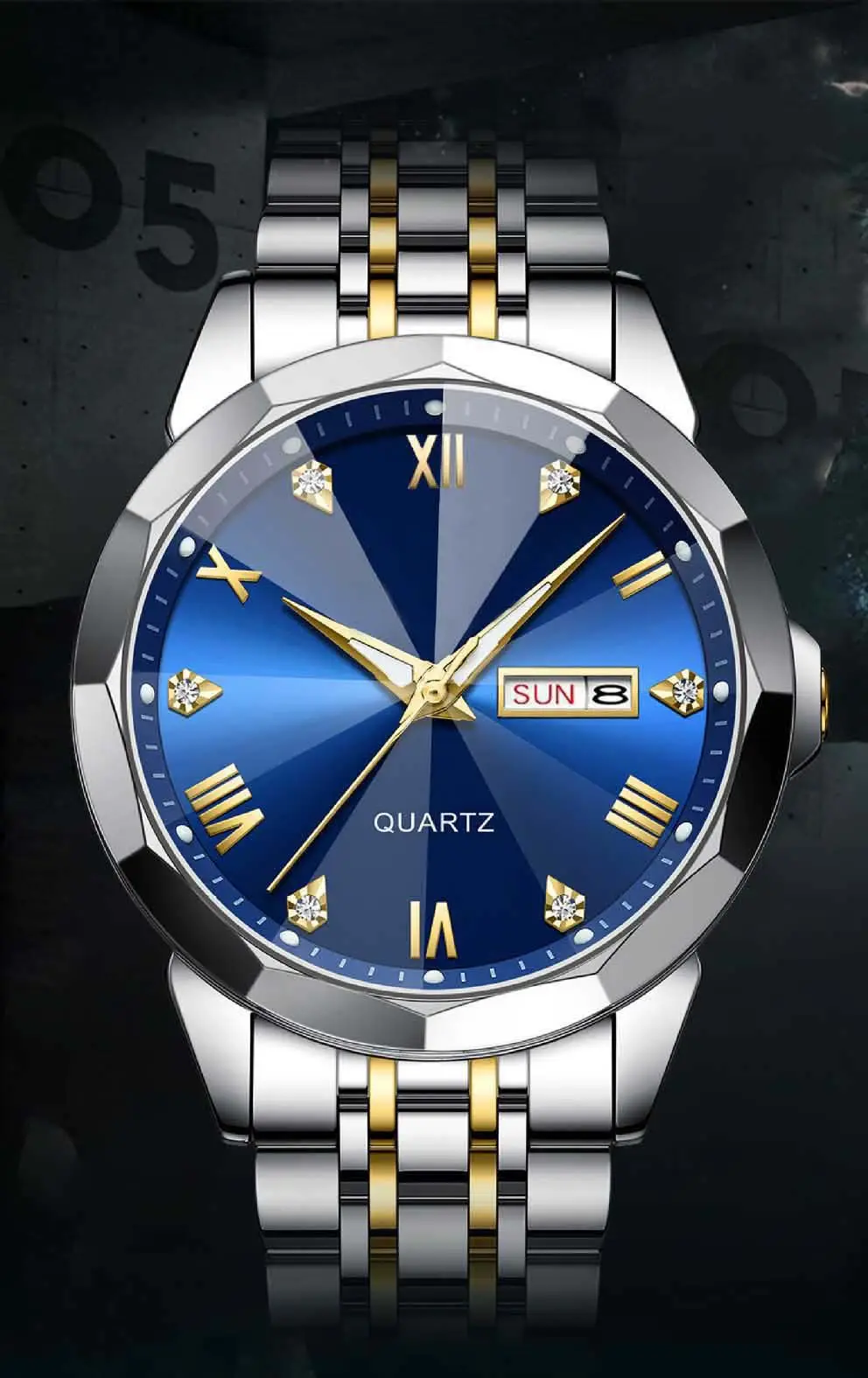 High-end Quartz Men's Watch with Double Calendar — feature 1