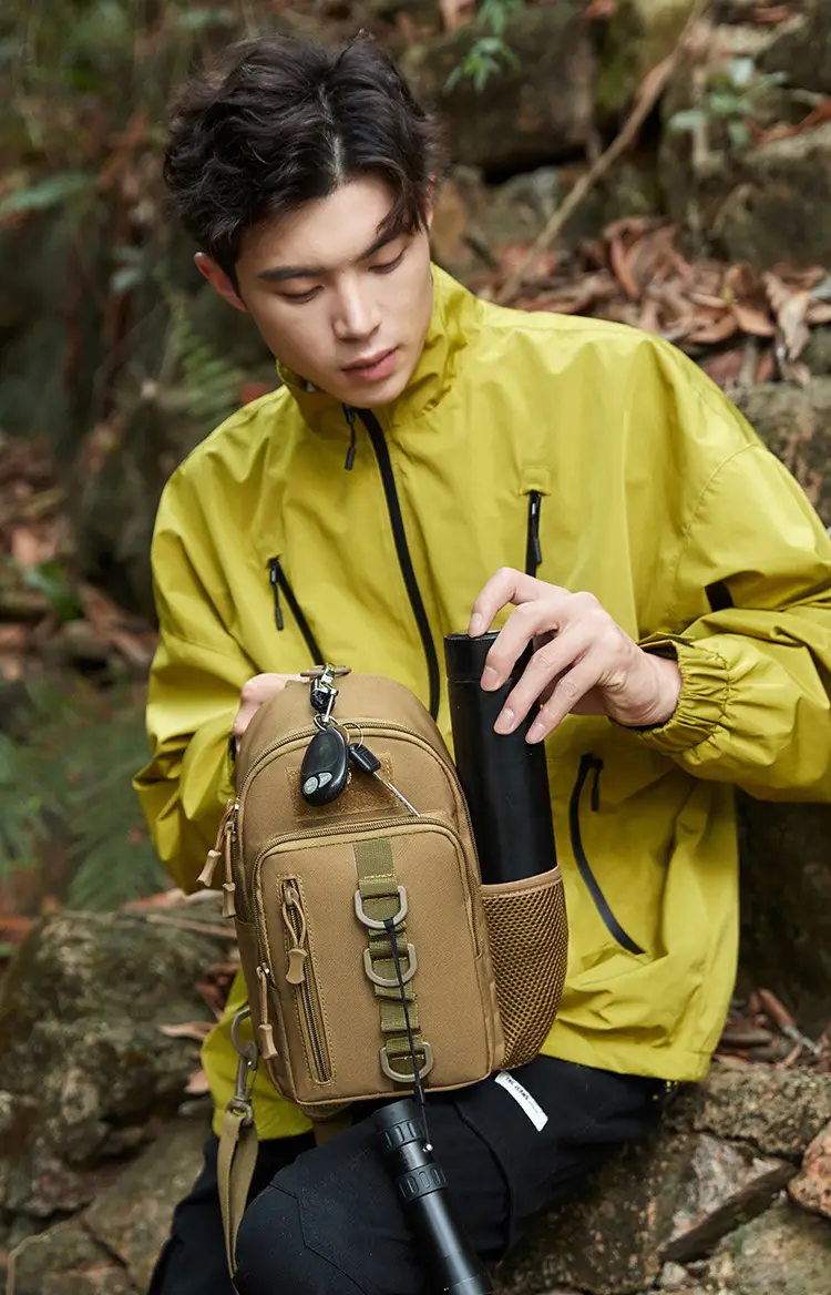 Men's Black Camouflage Tactical Shoulder Bag — feature 10