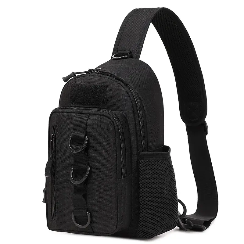 Men's Black Camouflage Tactical Shoulder Bag - Image 2