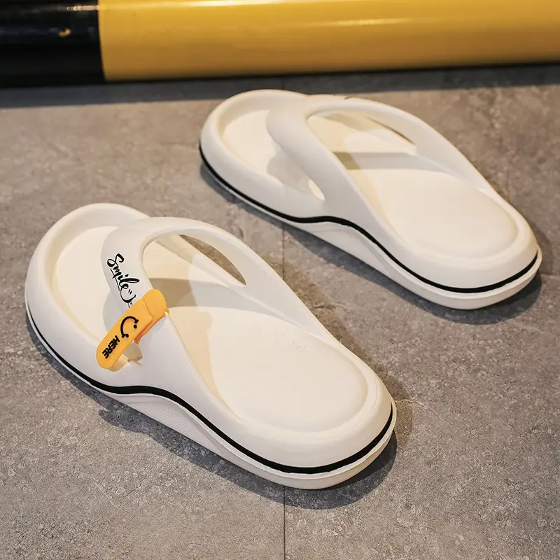 Couple's Summer Breathable Clip Flip-Flops Indoor Thick Bottom Men's Home Fashionable Slippers Men's Beach Slippers - Image 7