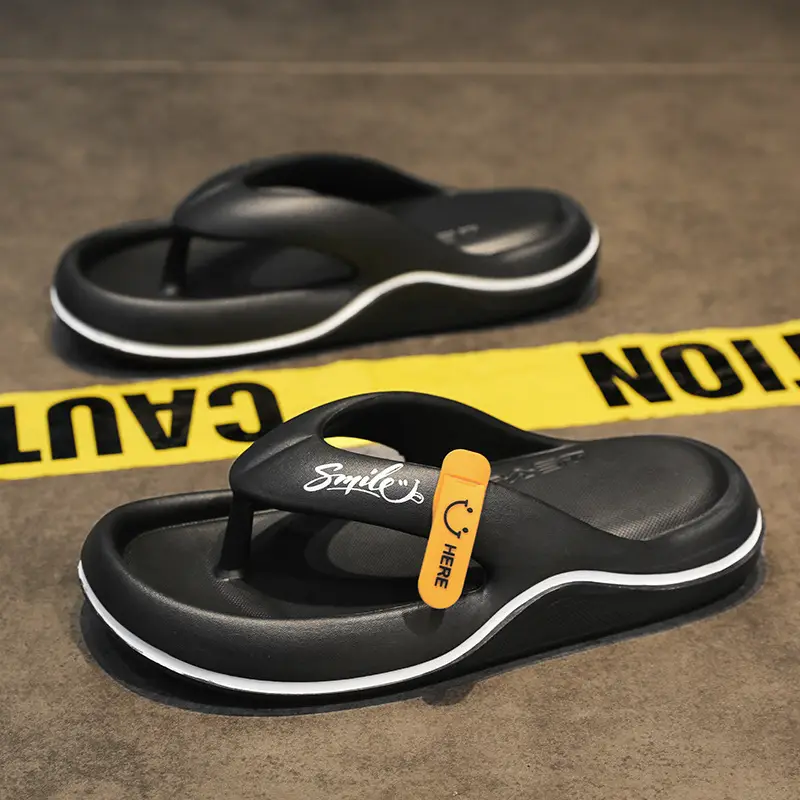 Couple's Summer Breathable Clip Flip-Flops Indoor Thick Bottom Men's Home Fashionable Slippers Men's Beach Slippers — feature 3
