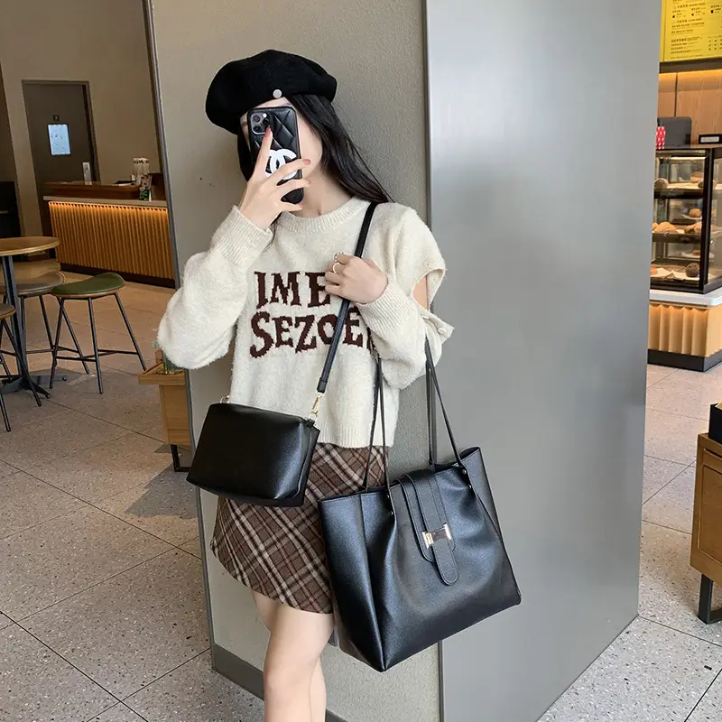 Women's Pink Large Capacity Shoulder Tote Bag