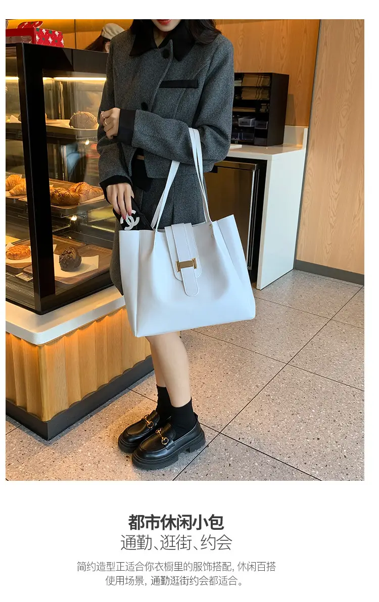 Women's Pink Large Capacity Shoulder Tote Bag — feature 10