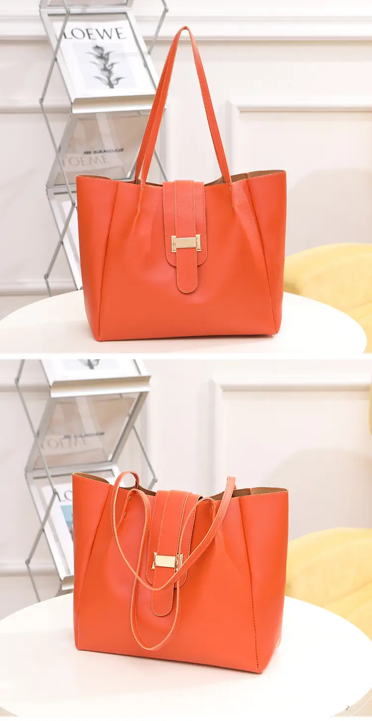 Women's Pink Large Capacity Shoulder Tote Bag — feature 16