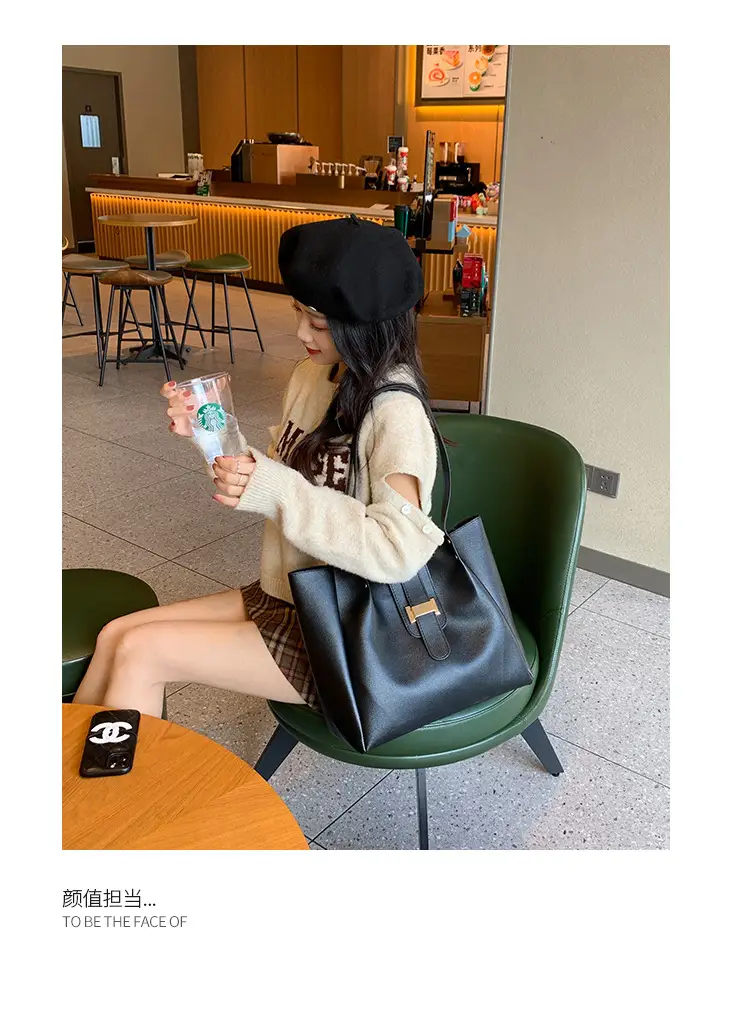 Women's Pink Large Capacity Shoulder Tote Bag — feature 8