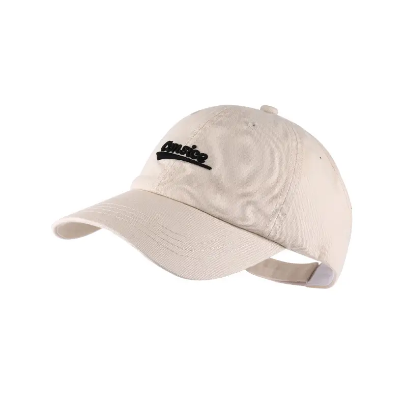 Women's Beige Duck Tongue Baseball Cap with Ponytail - Image 10