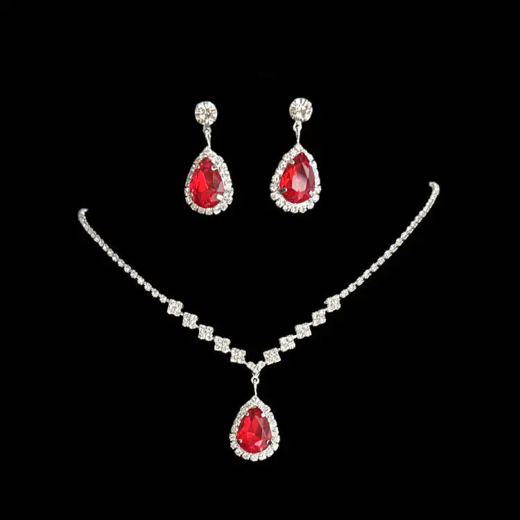 Full Diamond Earrings Necklace Set for Women - Image 6