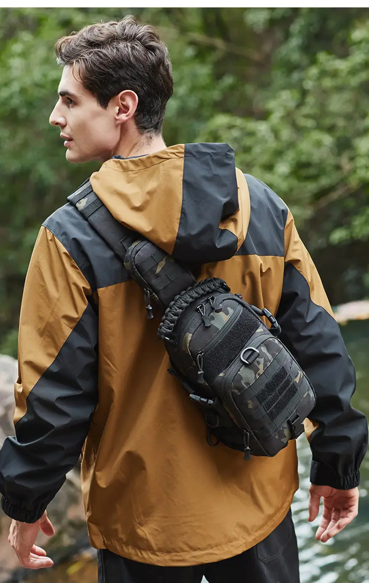 Men's Tactical Crossbody Bag Tan Multi-Purpose Backpack — feature 12