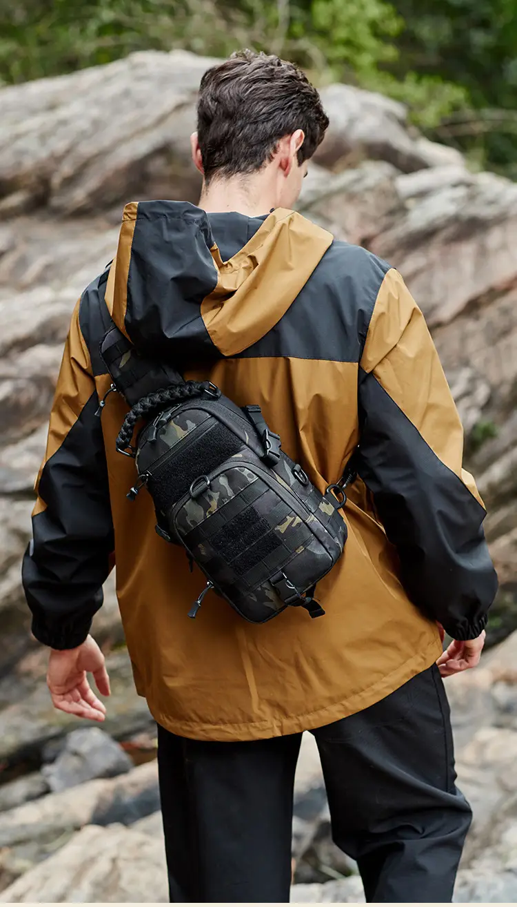 Men's Tactical Crossbody Bag Tan Multi-Purpose Backpack — feature 5