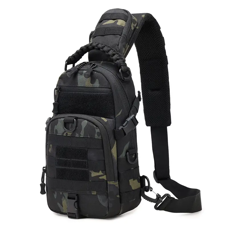 Men's Tactical Crossbody Bag Tan Multi-Purpose Backpack - Image 3