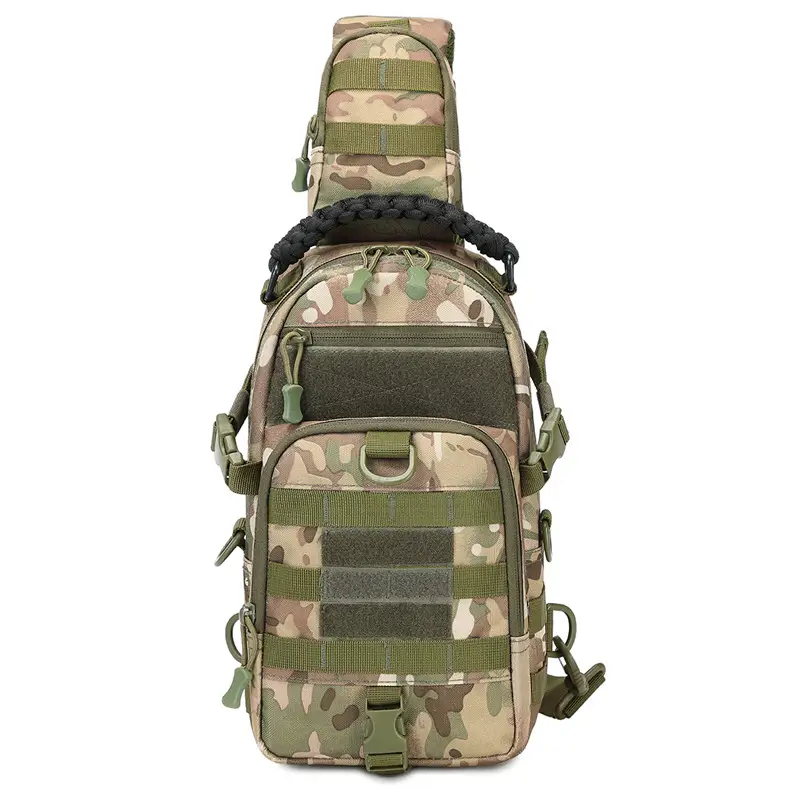 Men's Tactical Crossbody Bag Tan Multi-Purpose Backpack - Image 5