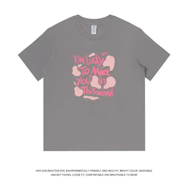 Men Cotton Letter Printed T-Shirt Black Summer - Image 10