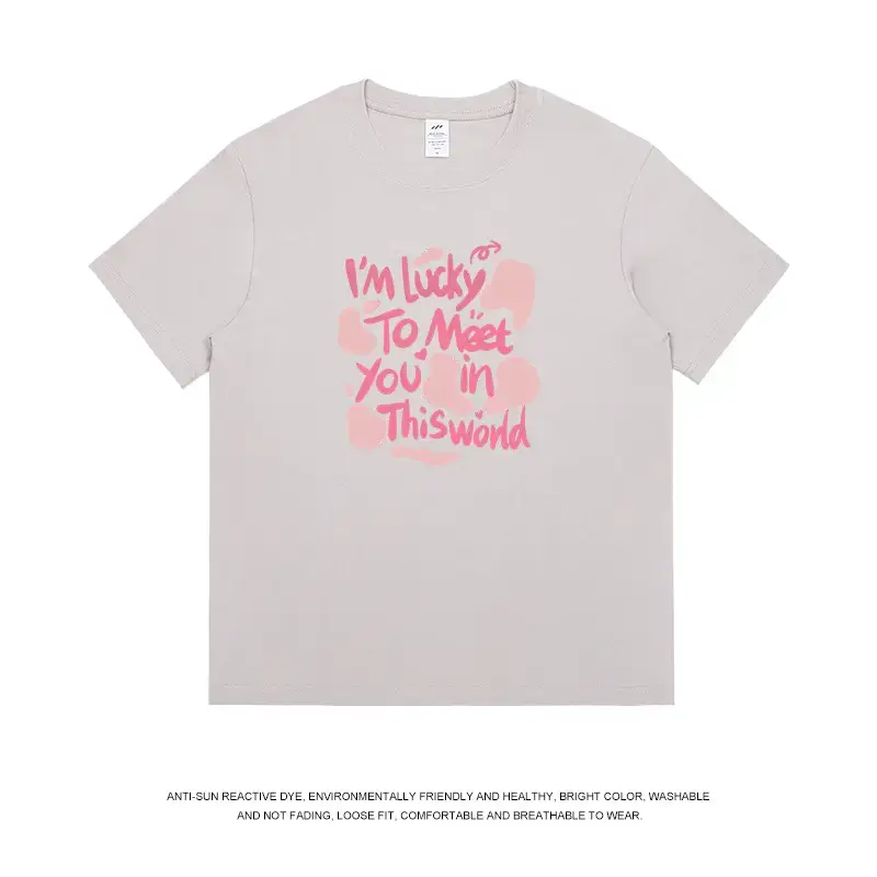 Men Cotton Letter Printed T-Shirt Black Summer - Image 3