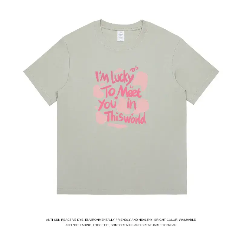 Men Cotton Letter Printed T-Shirt Black Summer - Image 5