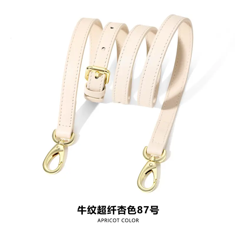 Black Sheepskin Adjustable Shoulder Crossbody Strap with Gold Clasp - Image 8