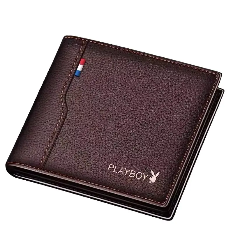 Playboy Wallet Men's Short Wallet Driver's License Card Holder Wallet Men's Student Korean Style Fashionable Wallet