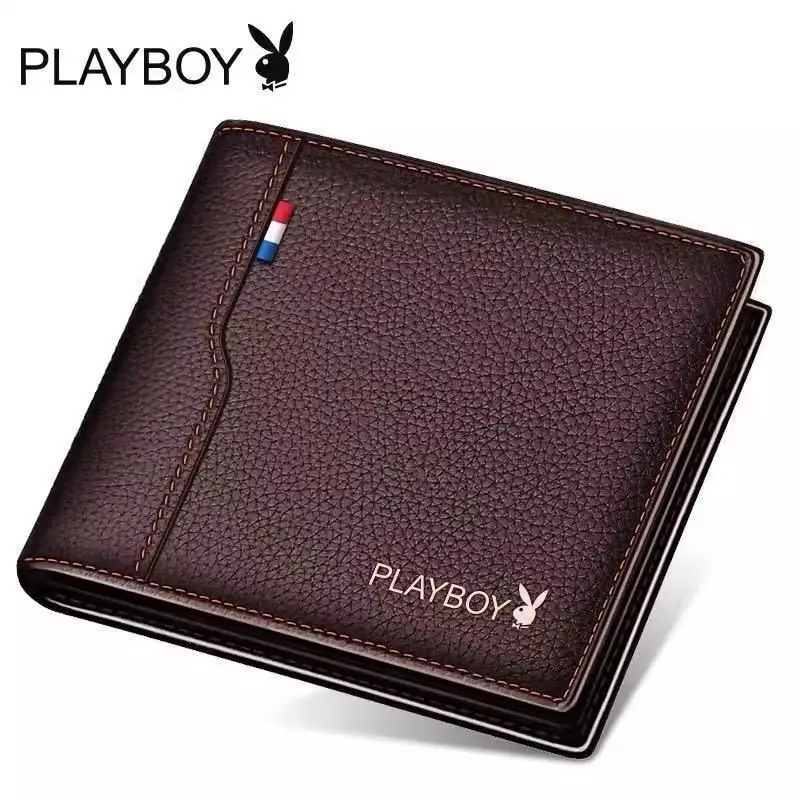Playboy Wallet Men's Short Wallet Driver's License Card Holder Wallet Men's Student Korean Style Fashionable Wallet
