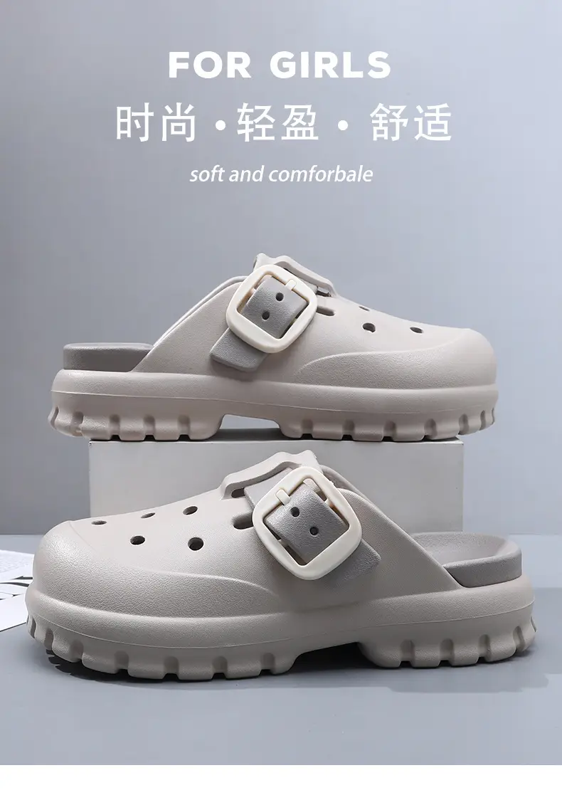 Summer New Women's Solid Color Hole Shoes Odor-proof Non-slip Wear-resistant Simple Indoor Beach Sandals — feature 1
