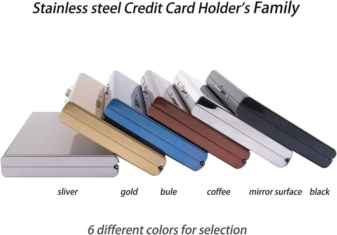 High-End Stainless Steel Card Holder, High-End Metal Anti-Magnetic and Anti-Theft Wallet for Men and Women, Gift for Dad, Mini Manufacturer Wholesale — feature 7