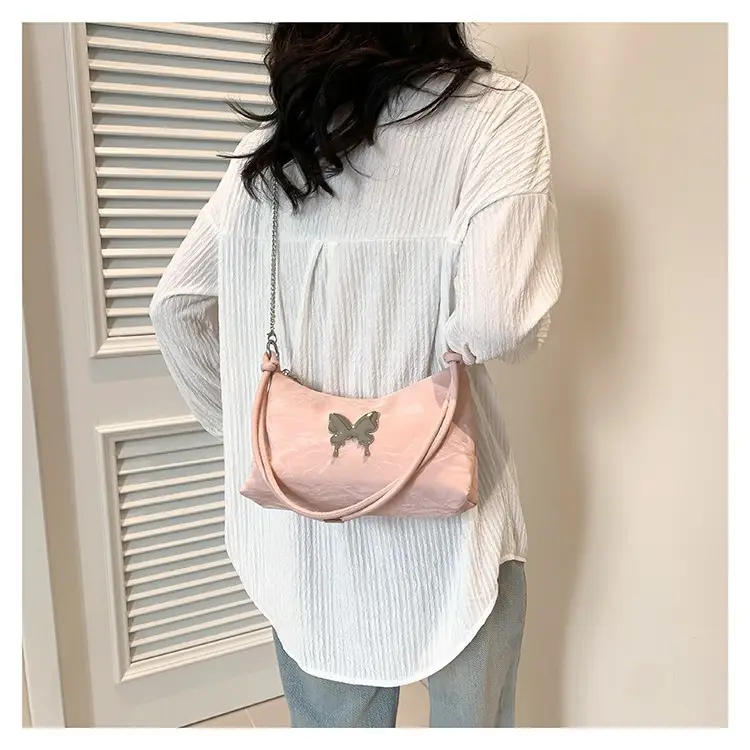 Black Butterfly PU Shoulder Bag for Women - Image 8