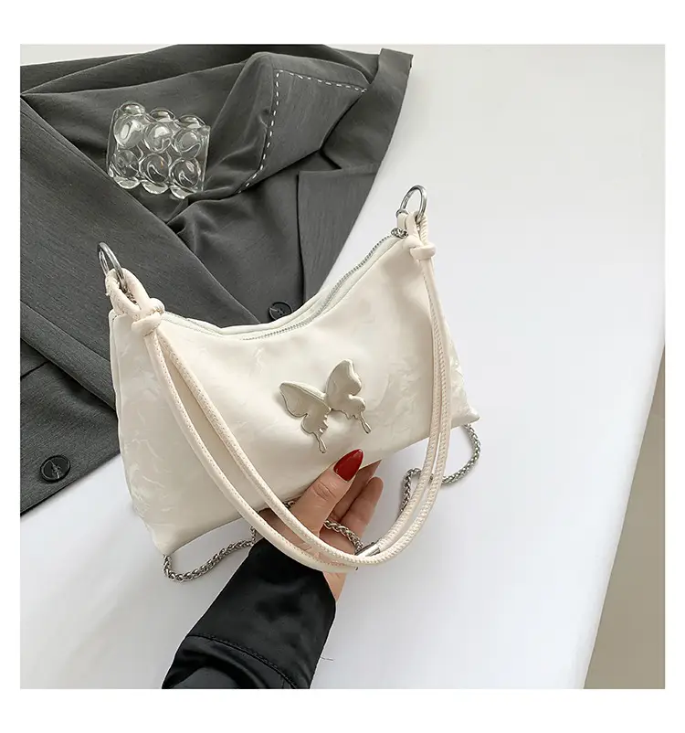 Black Butterfly PU Shoulder Bag for Women - Image 2