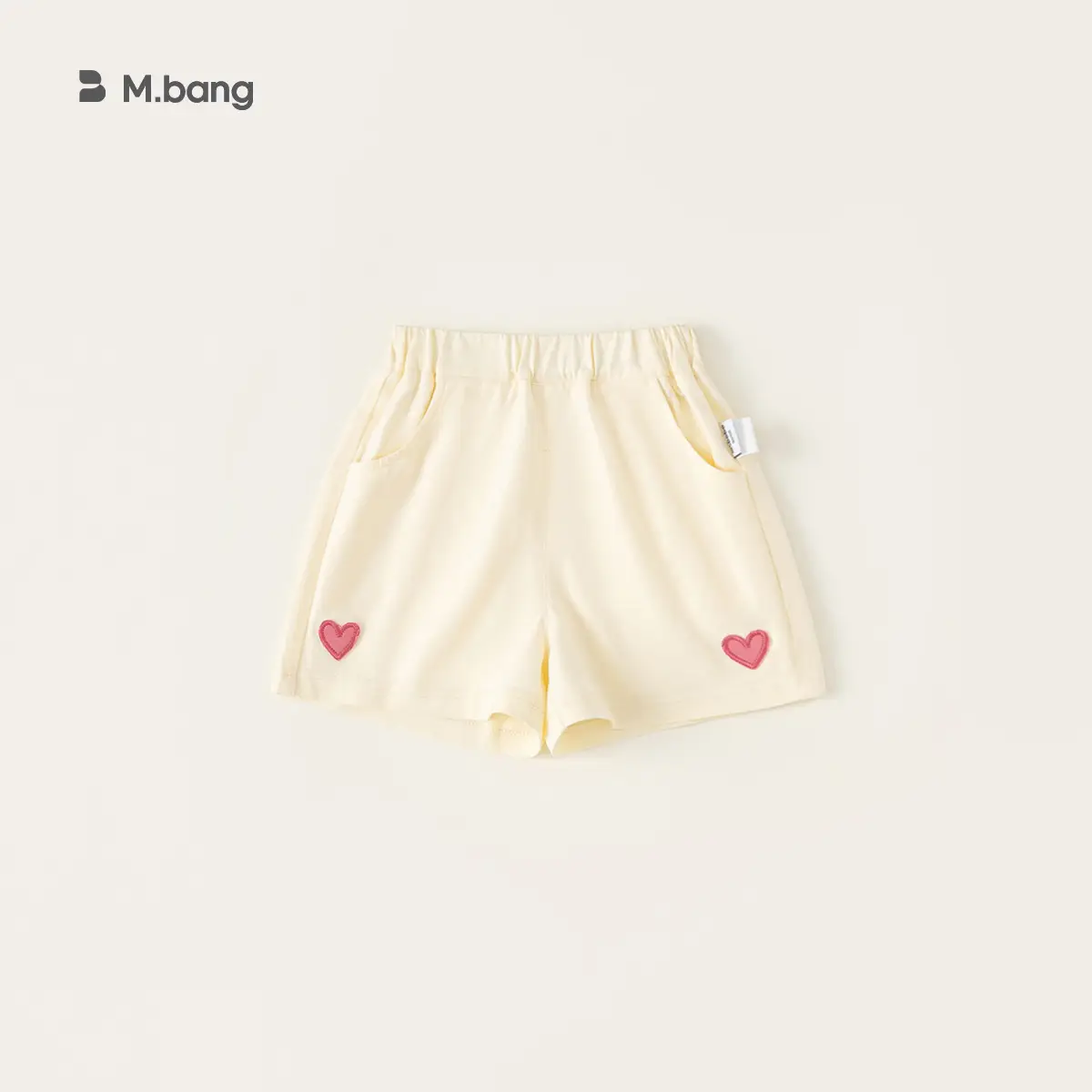 Mibang Cotton Floral Baby T-Shirt Cream Sleeveless - Image 3