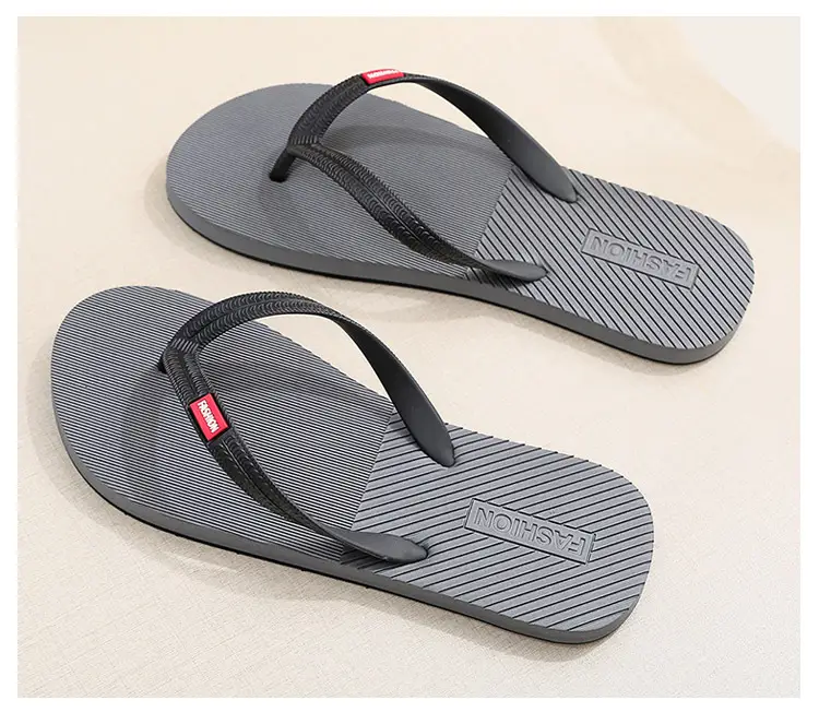 Flip-flops men's summer non-slip durable wear-resistant outer wear high-end beach shoes slippers new flip-flops — feature 15