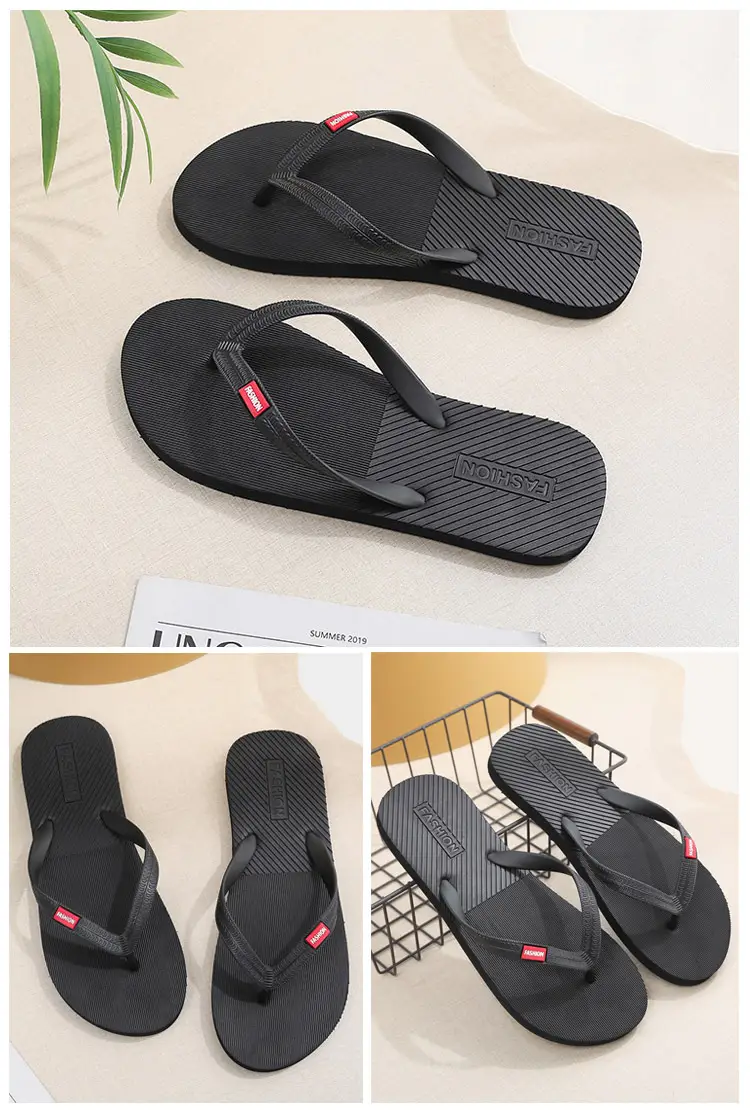 Flip-flops men's summer non-slip durable wear-resistant outer wear high-end beach shoes slippers new flip-flops — feature 16