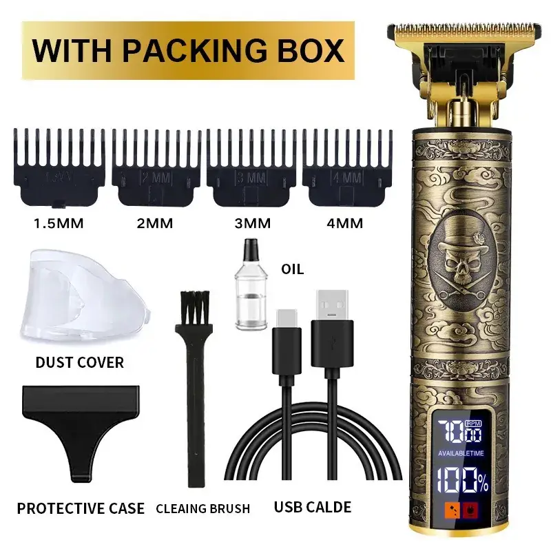 Professional Electric Clipper with Oil & Brushes