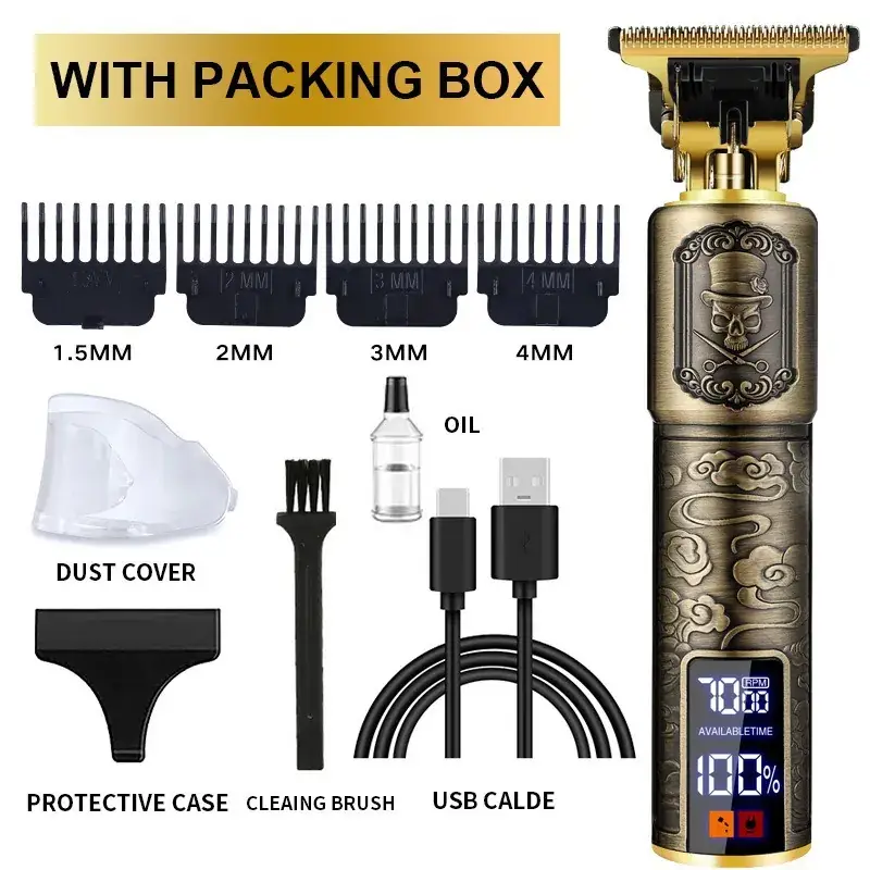 Professional Electric Clipper with Oil & Brushes