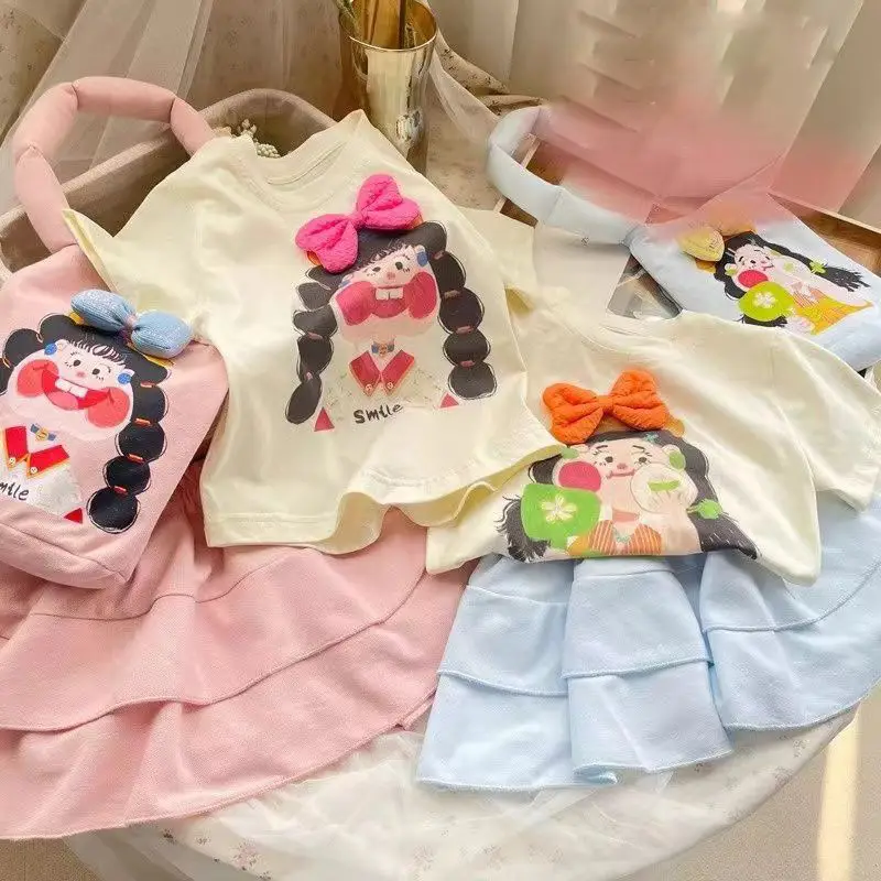 Pink Cartoon Friends T-Shirt for Kids Boys Girls Summer - Image 15