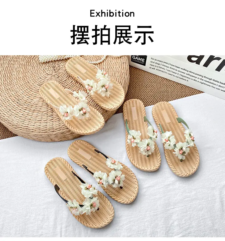 Flower Flip-flops Women's Summer Outer Wear 2024 New Seaside Beach Holiday Fairy-style Slippers Non-slip Wet Water — feature 21