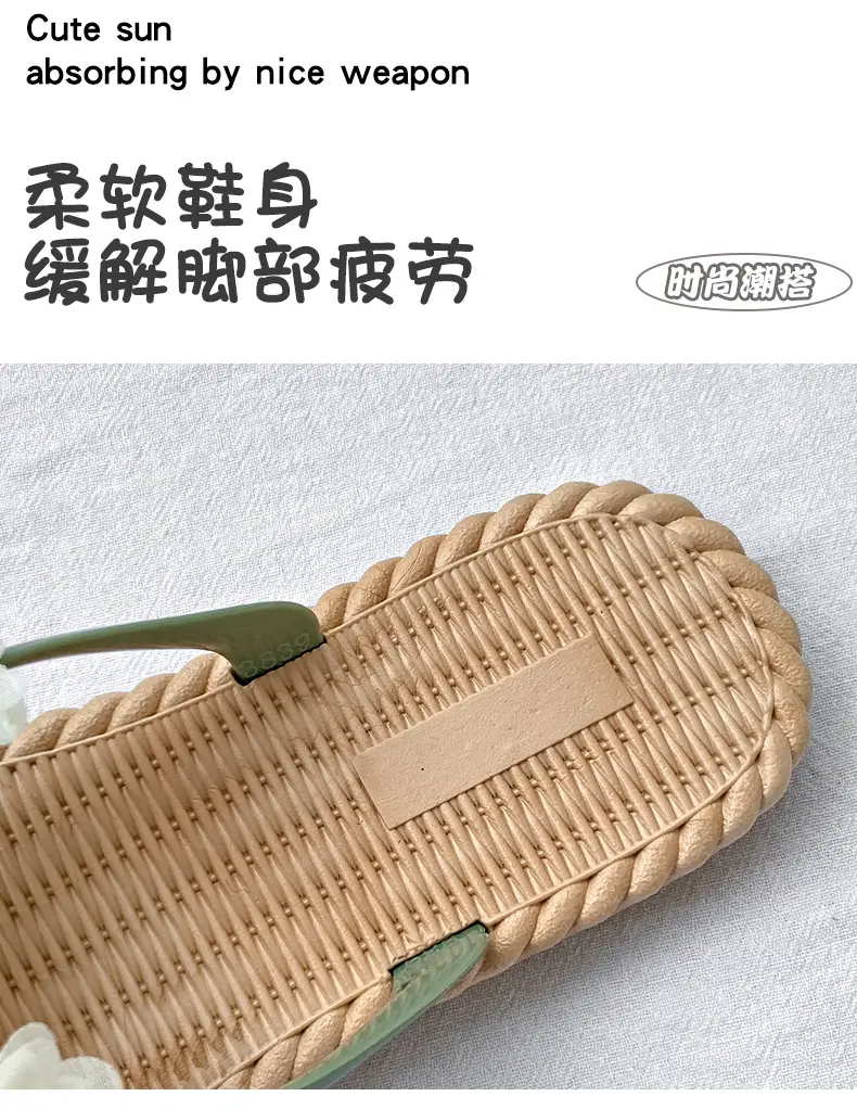 Flower Flip-flops Women's Summer Outer Wear 2024 New Seaside Beach Holiday Fairy-style Slippers Non-slip Wet Water — feature 7
