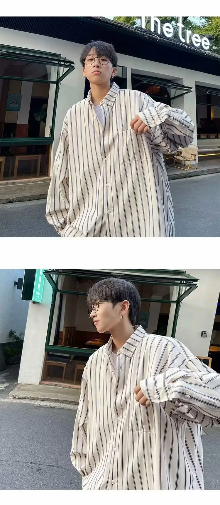 Men Striped Long Sleeve Summer Shirt 2023 β feature 9